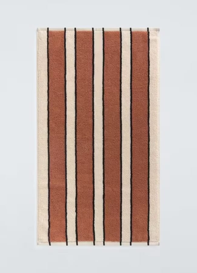 striped beach towel