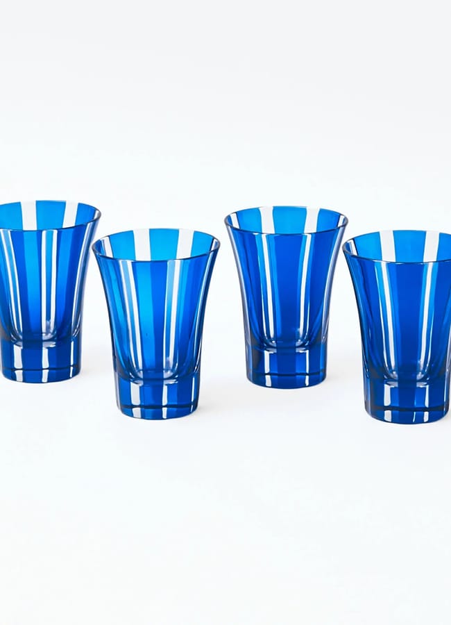 Royal Blue Positano Glasses (Set of 4)