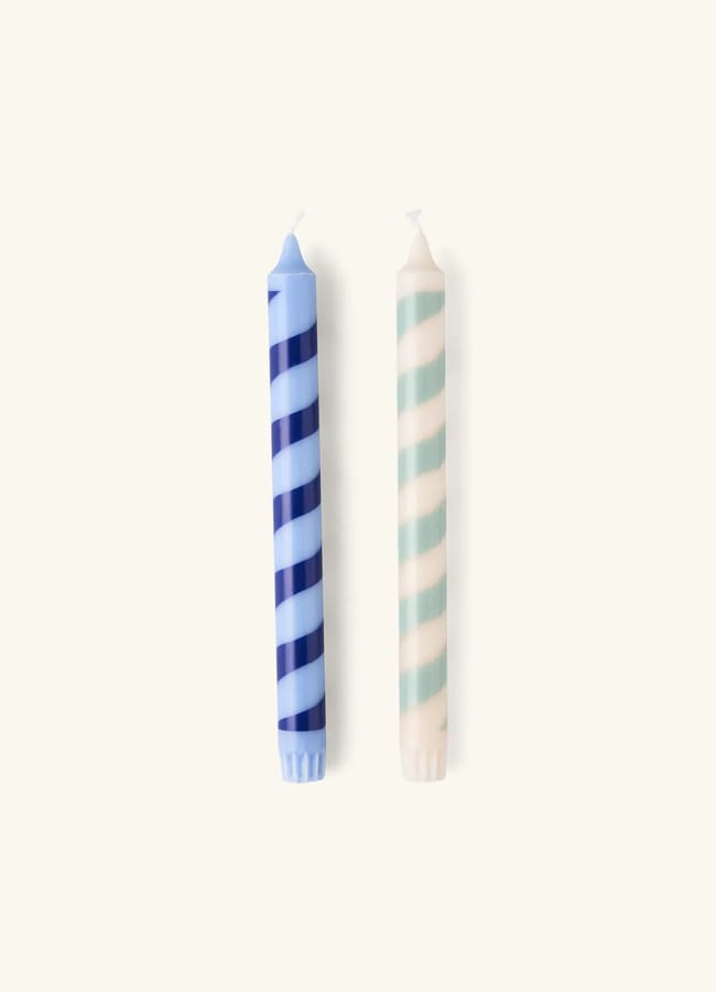 striped candles
