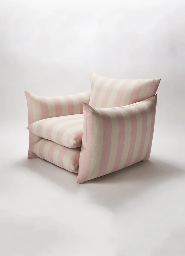 Studio Chair in rose stripe