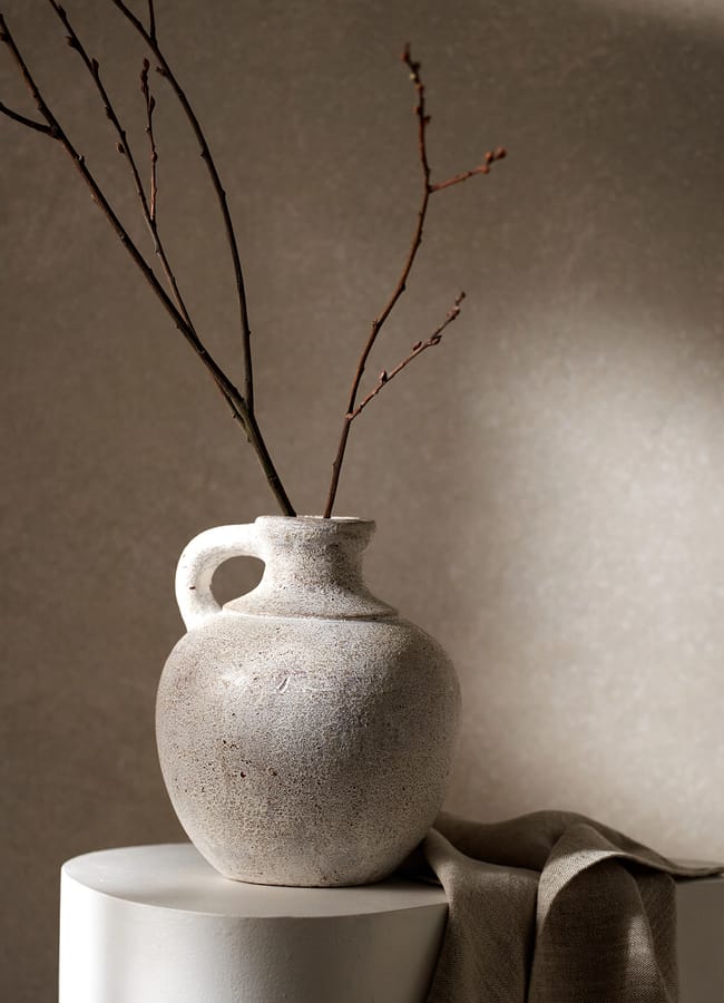 Arley Whitewashed Terracotta Jug