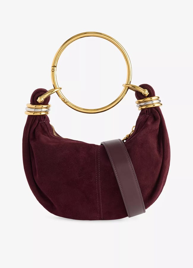 CHLOE Bracelet Hobo Mini Suede Top-Handle-Bag