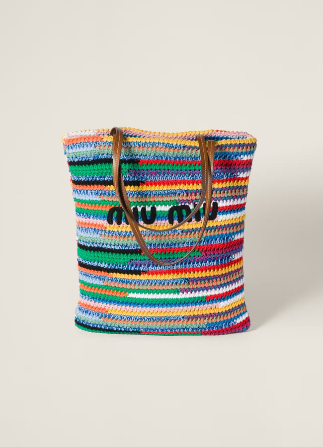 miu miu Crochet tote bag