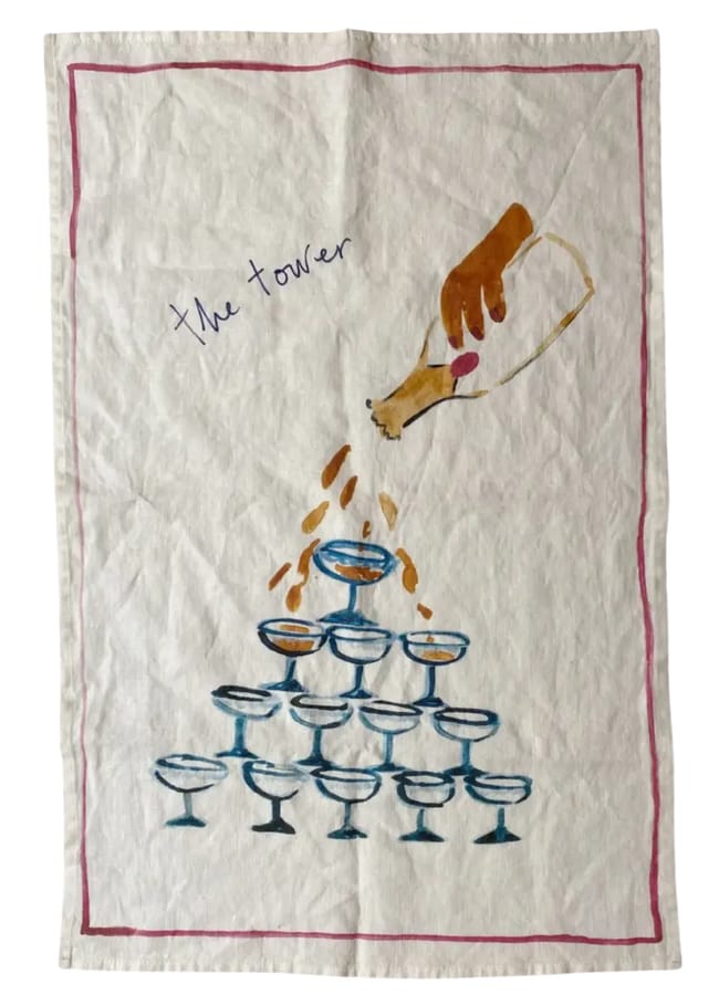 Dinette The Tower - Linen Teatowel
