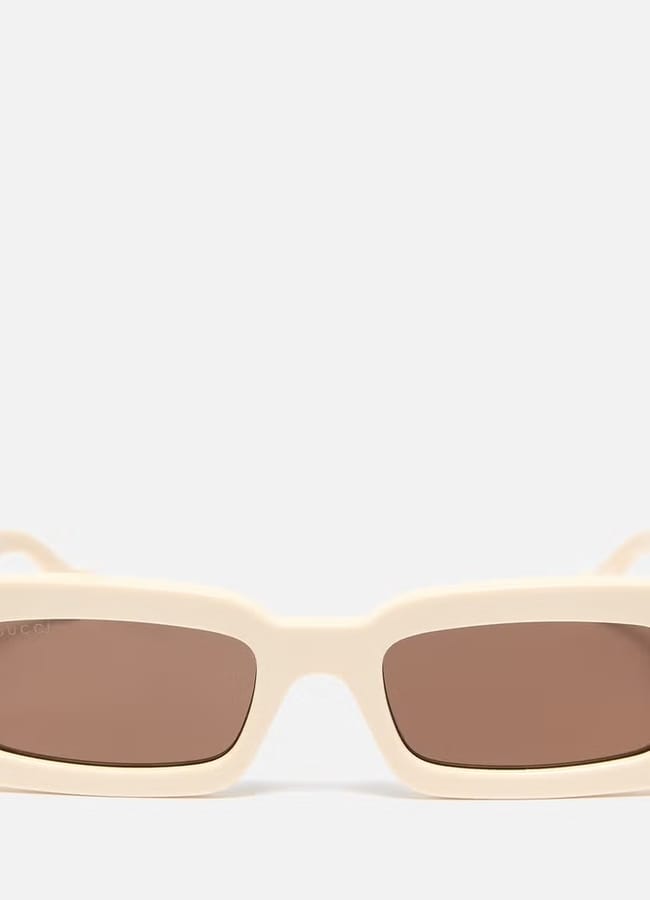 Gucci Oversized Acetate Rectangular-Frame Sunglasses