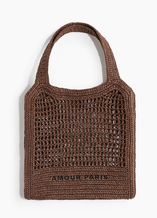 H&M Straw tote bag in brown