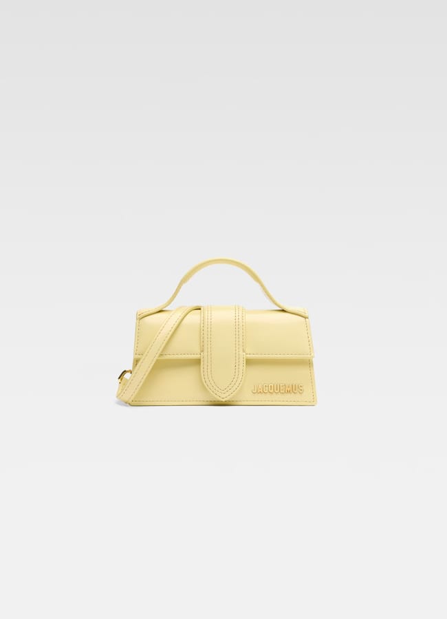 Jacquemus The Bambino Small flap bag in yellow