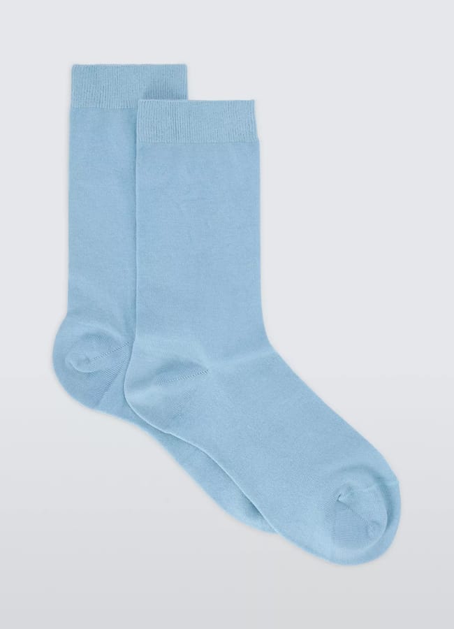 John Lewis Cotton Cashmere Blend Ankle Socks, Powder