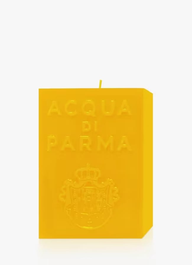 Large Yellow Cube Scented Candle - Colonia, 1000g