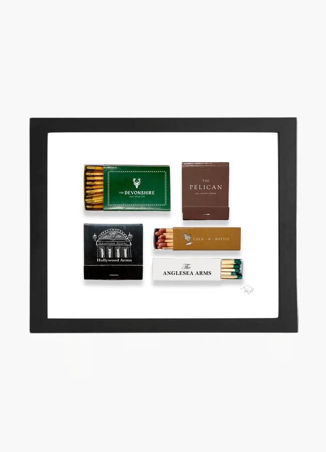 London Pubs Matchbook Print