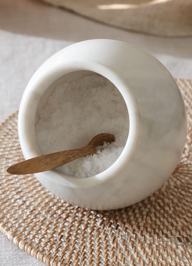 Marble Salt Cellar with Spoon