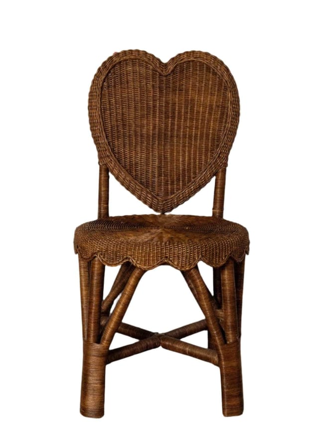 rattan heart chair