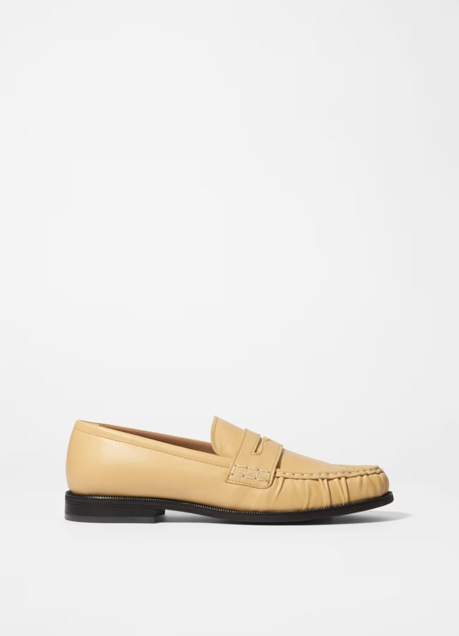 yellow Penny Loafers