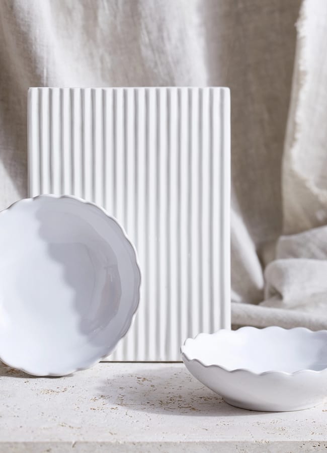 Portobello Scalloped Bowls - Set of 2