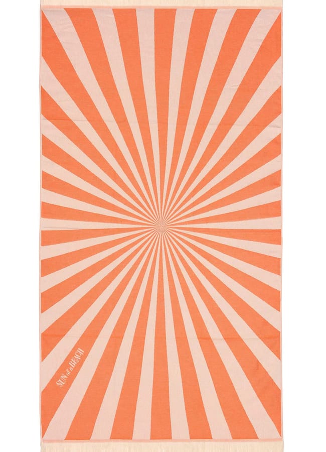 Son of a Beach Sunburst Feather Beach Towel
