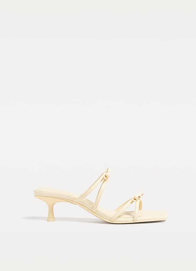 Stradivarius High-heel sandals with bow