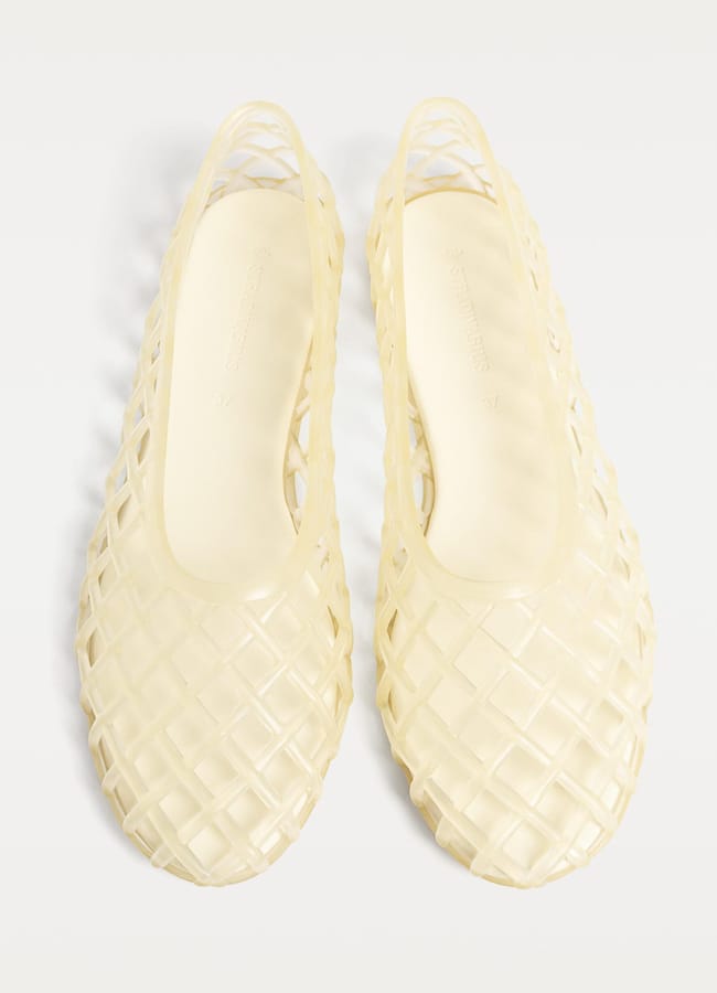 Stradivarius Rubber ballet flats in yellow