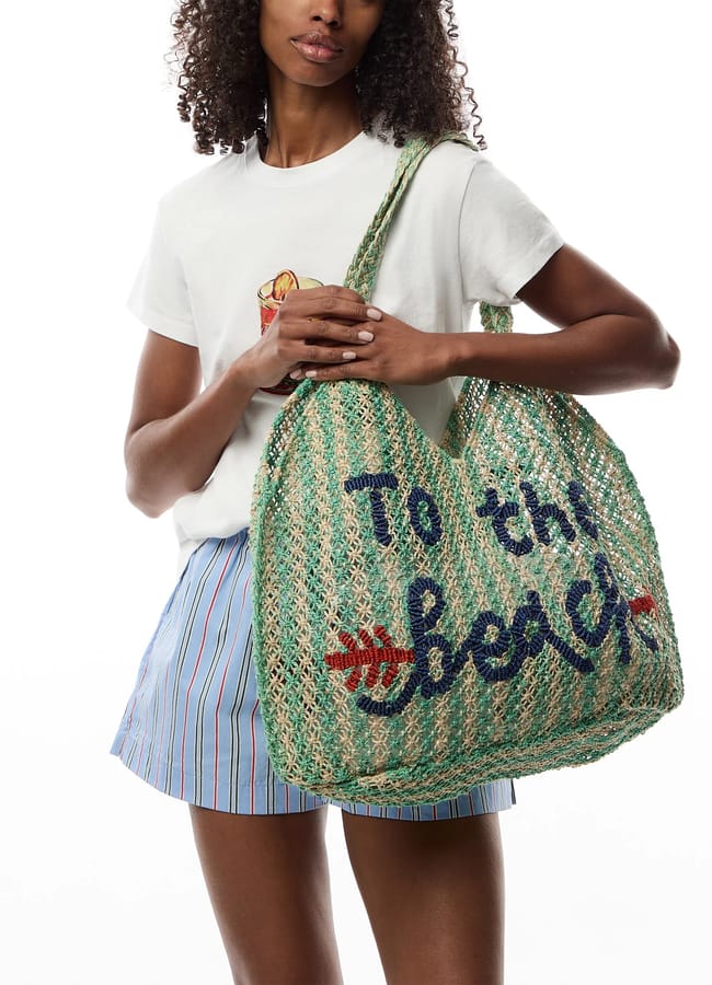The Jacksons Bonjour Beaches Large Beach Bag