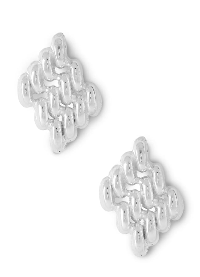 YSSO Chain Link Earrings In Silver