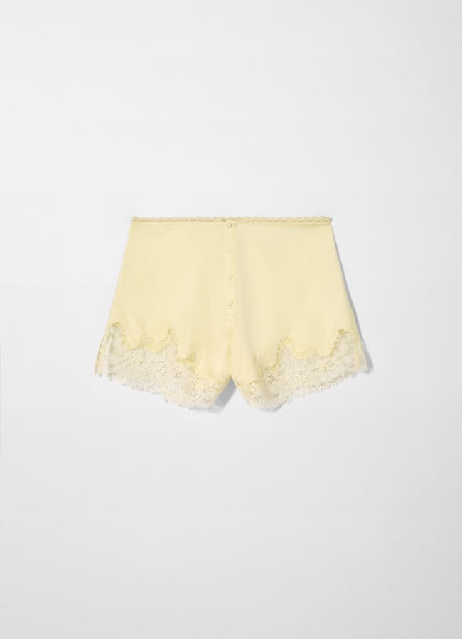 yellow lingerie shorts