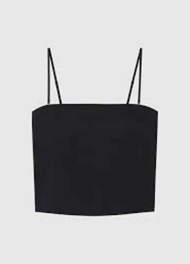 black AIRism Cropped Bra Tube Top