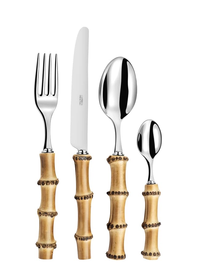 Bamboo 4 Piece Stainless Steel Cutlery Set, Service for 1