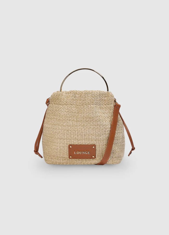 Blythe Bucket Bag in raffia