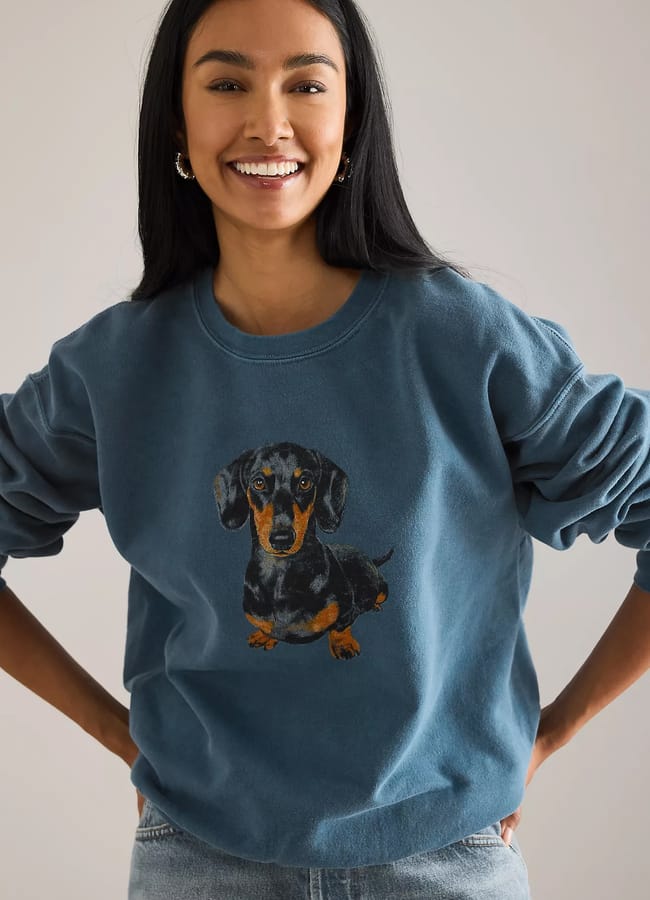 By Anthropologie Dachshund Graphic Sweatshirt New summer holiday finds