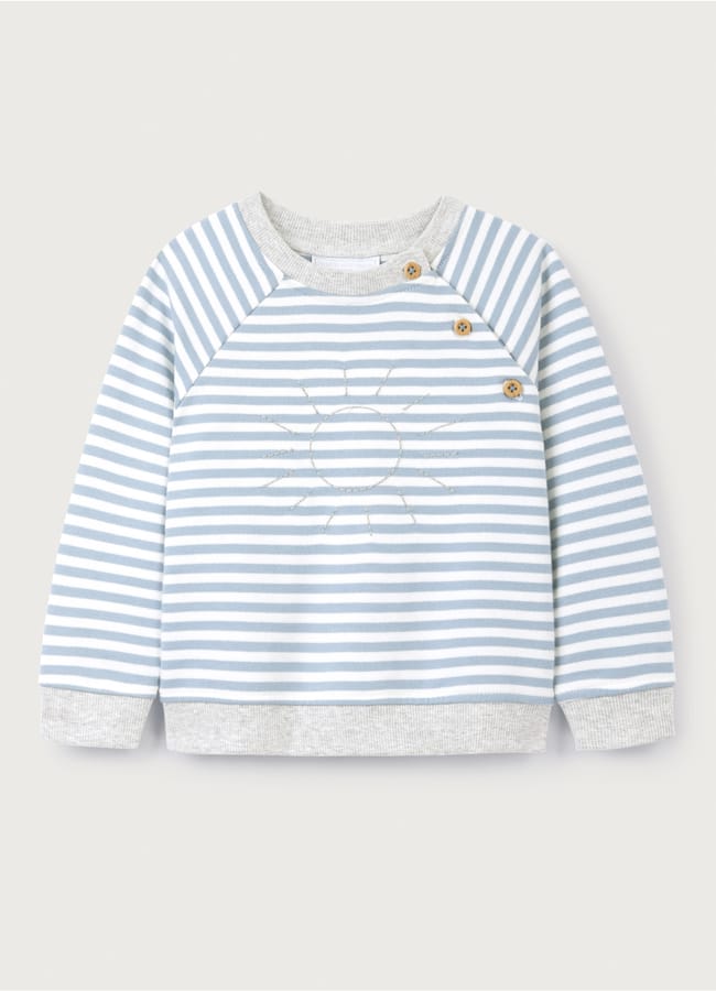 Cotton ‘Sun’ Embroidered Sweatshirt (0–18mths)
