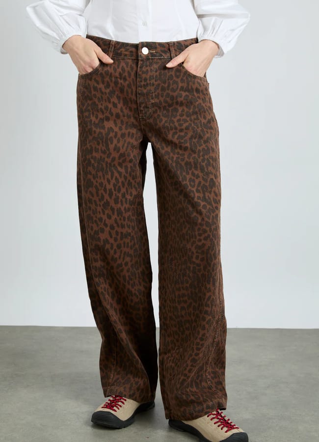 DM dion jeans - dark leopard overdye