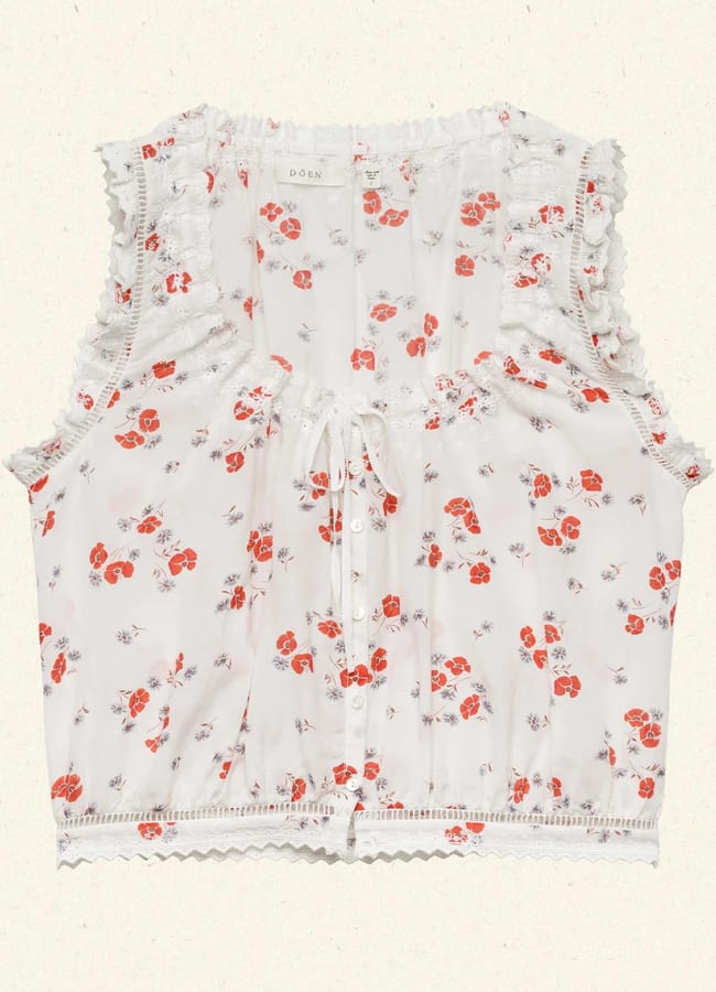 poppy print top