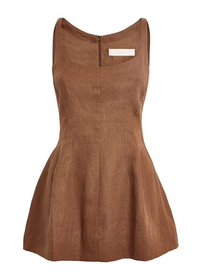Faithfull the Brand Linen Sleeveless Peplum Top