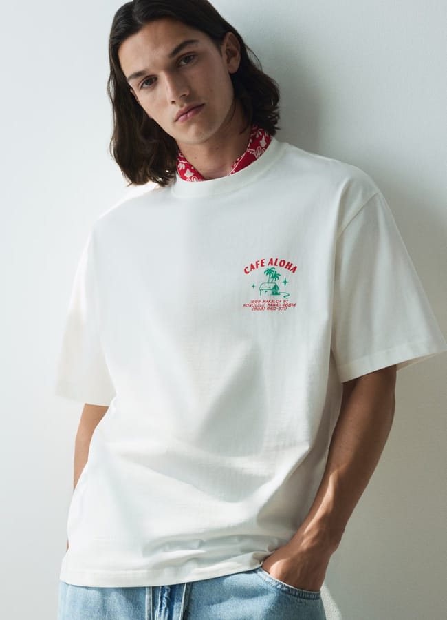 slogan print t-shirt