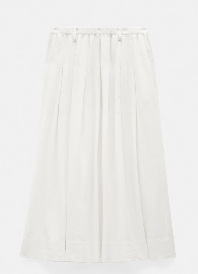 white midi skirt