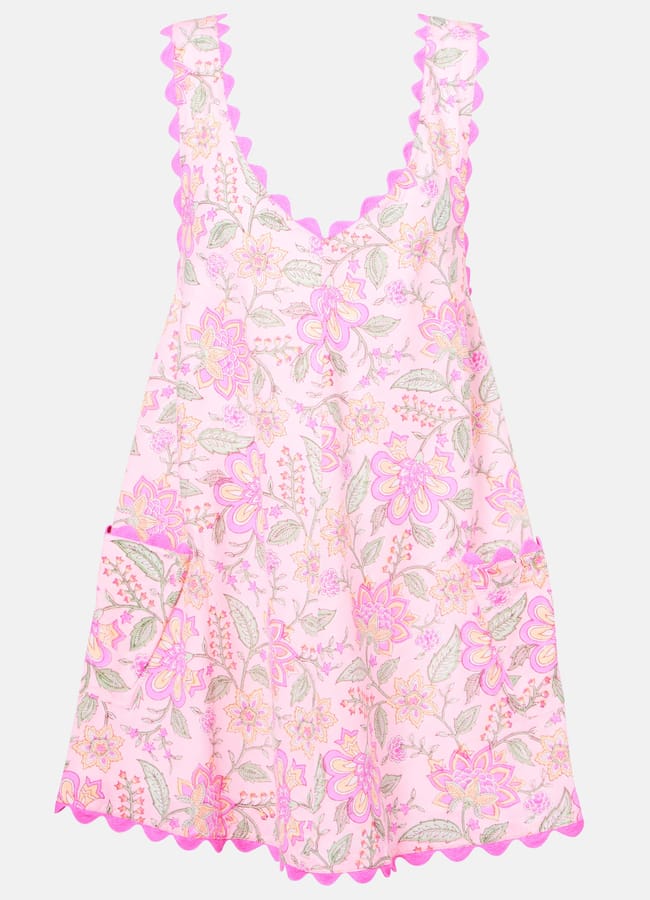 Juliet Dunn Floral printed cotton minidress