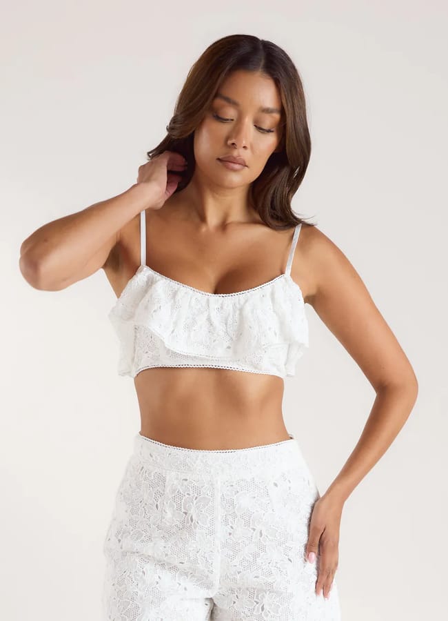 model wearing Lace Bralette