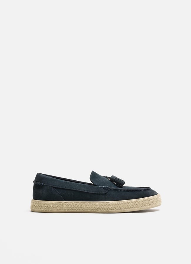LEATHER CASUAL JUTE LOAFERS