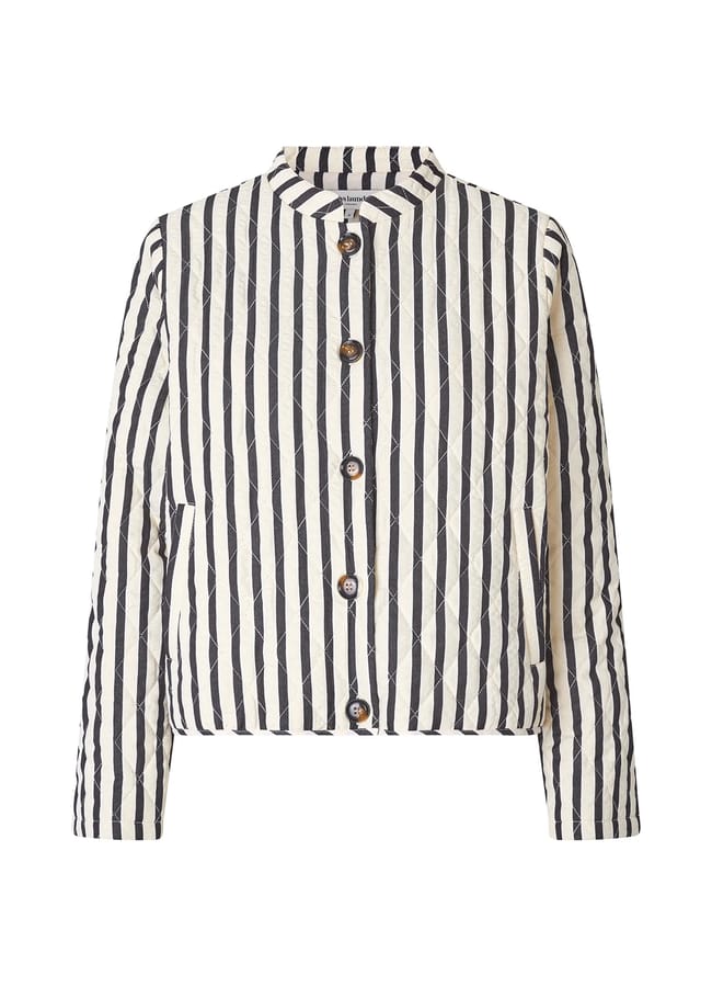 Lolly's Laundry EmiliaLL Jacket IN BLACK AND WHITE STRIPE
