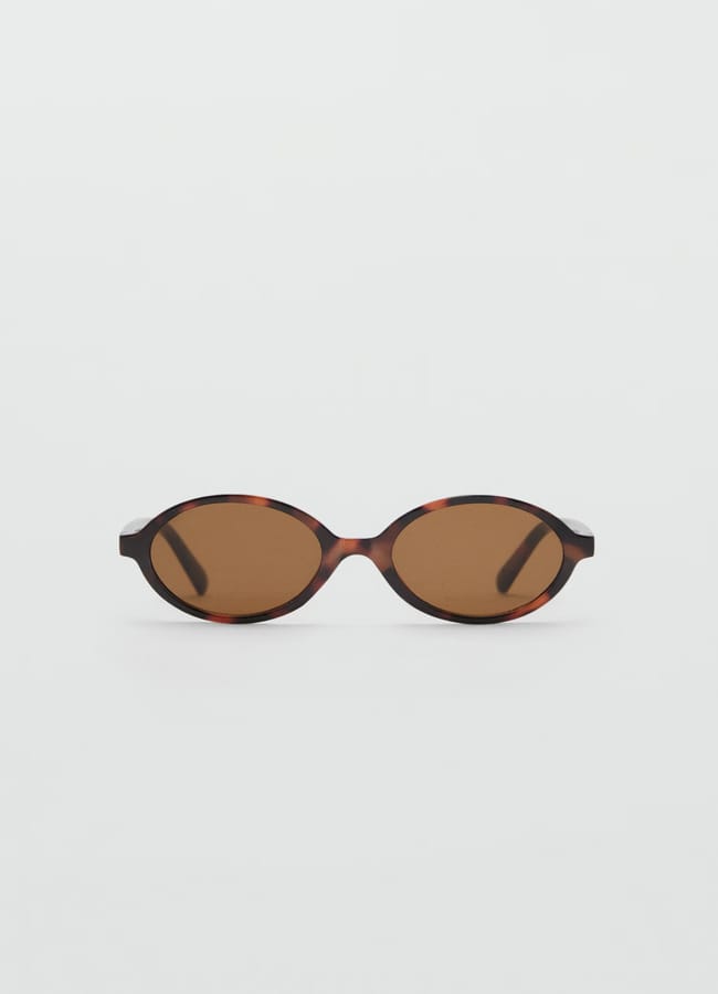 mango brown thin sunglasses