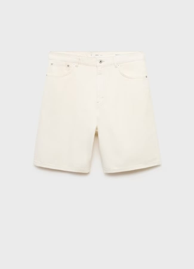 Denim relaxed-fit bermuda shorts