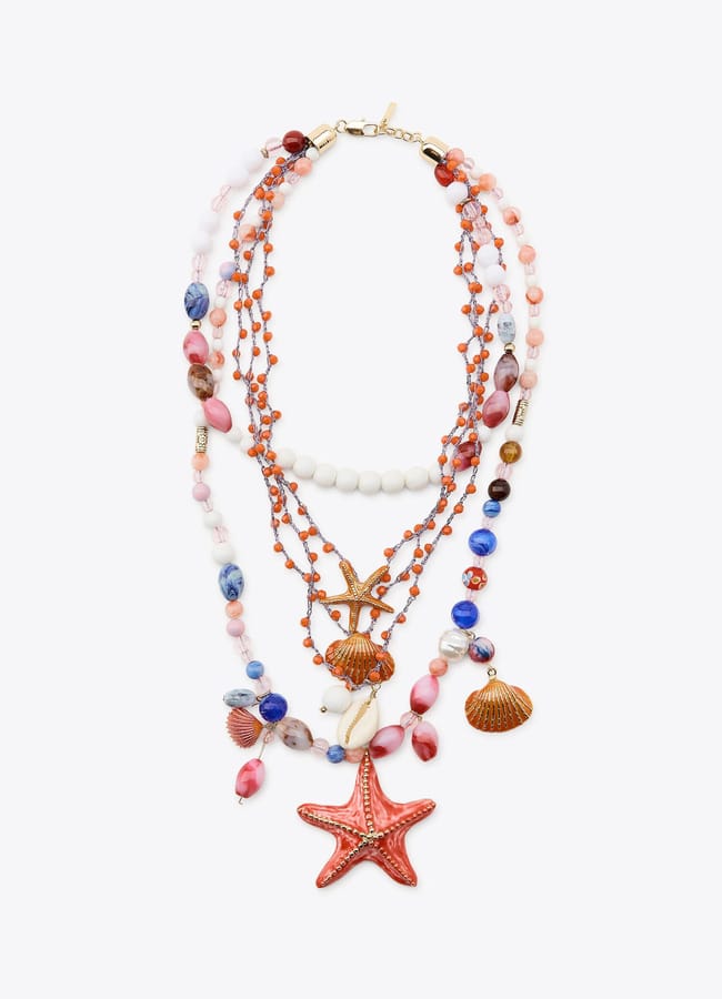 MARINE CHARM BEAD NECKLACE