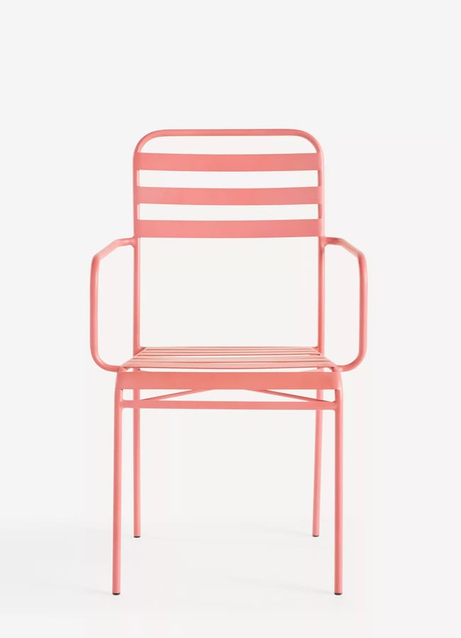Penelope Outdoor Dining Chair in pink