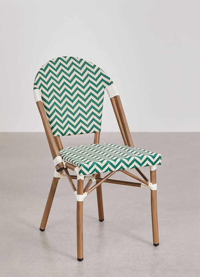 Brielle Bistro Stackable Aluminum Dining Chair