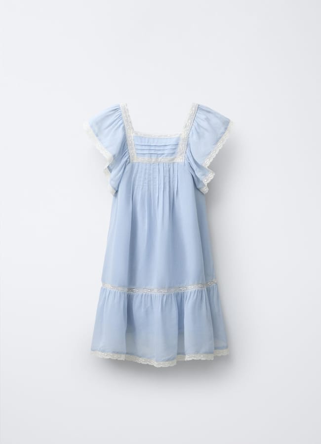 ZARA. LACE TRIM DETAIL DRESS