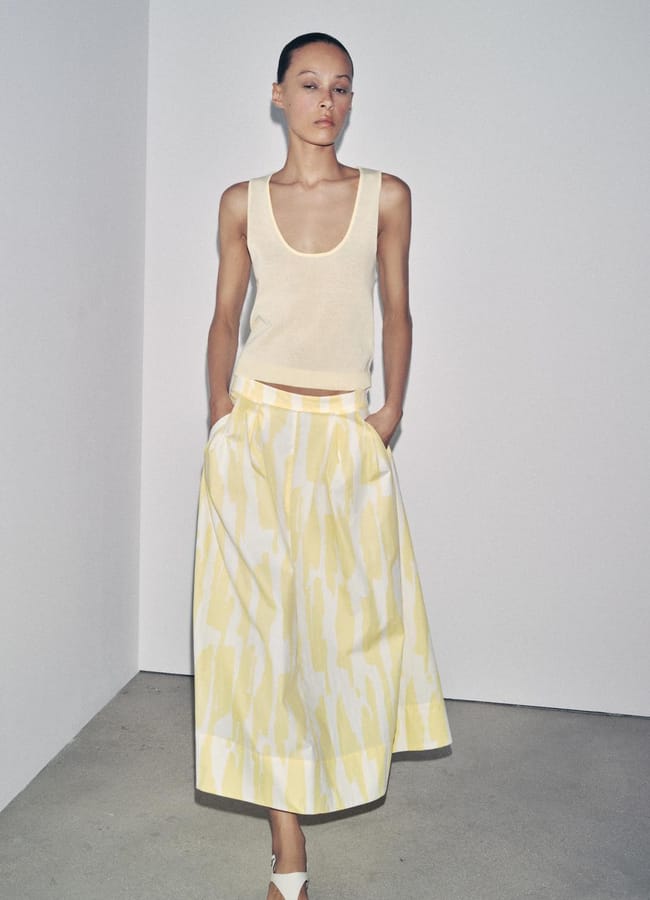 Zara Yellow Skirt Summer holiday finds