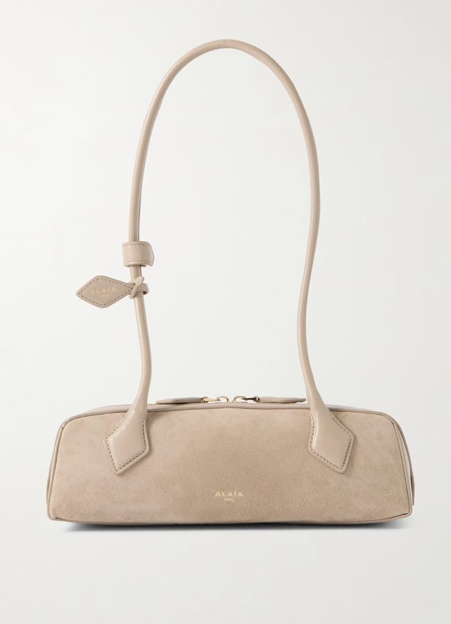 Alaïa suede cream bag