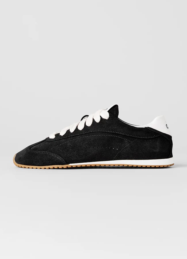 black sunset suede sneaker