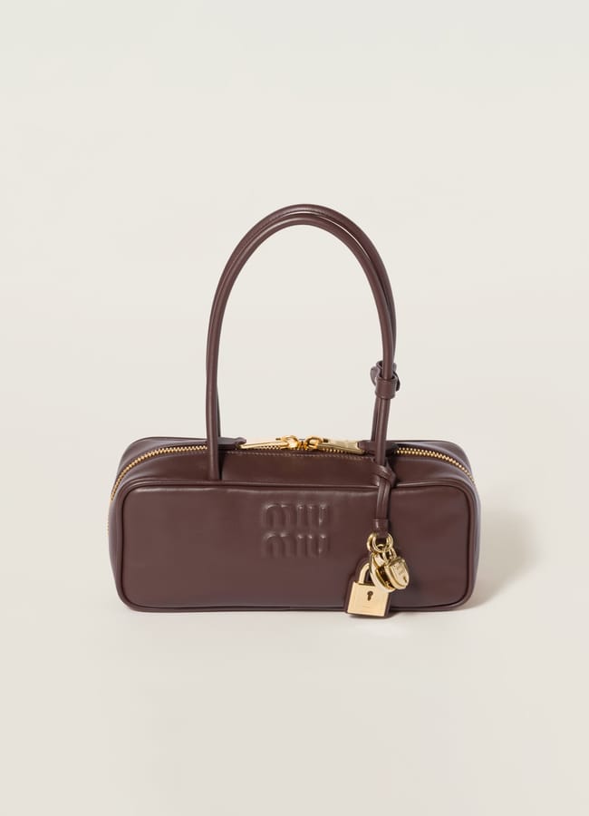 brown Beau leather bag by miu miu