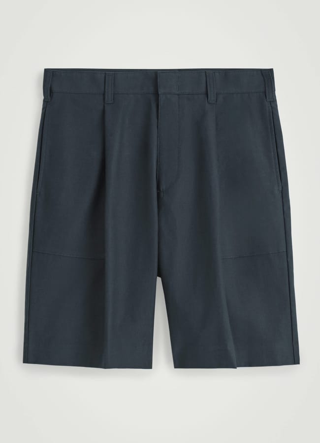 navy COS COTTON-TWILL CHINO SHORTS