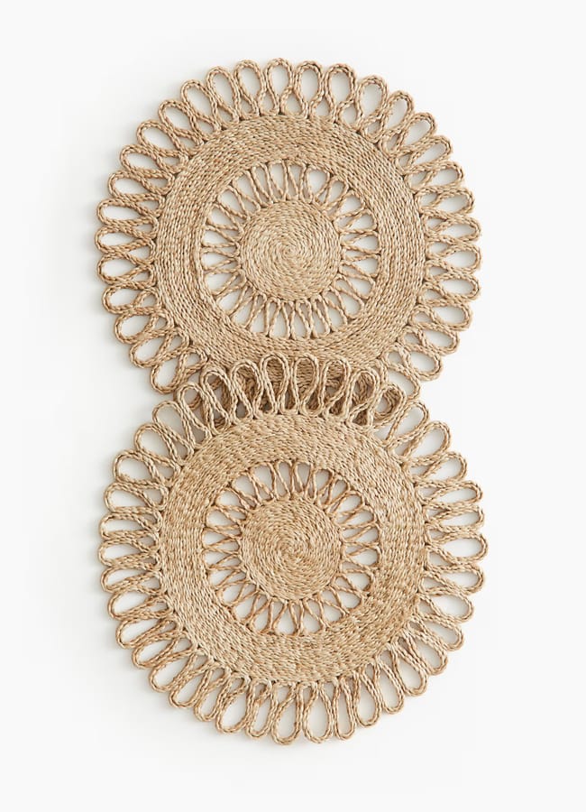 H&M 2-pack jute place mats